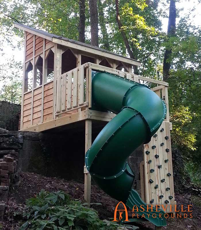 Adaptable Play Fort on Seven Foot Slope
