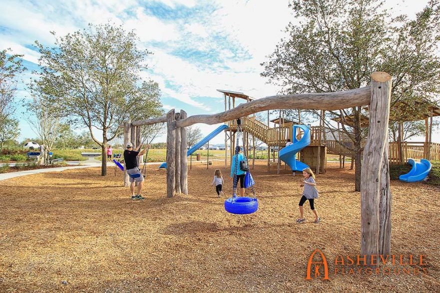 Locust Log Swing Set Bexley Community Playground in Land O'Lakes FL
