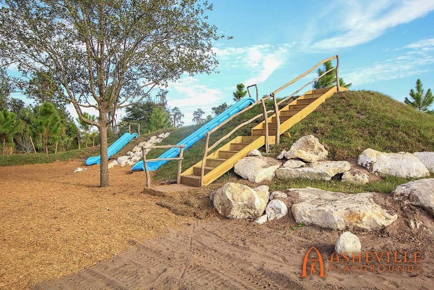 Grade Slides at Bexley Community playground in Land O'Lakes, Florida