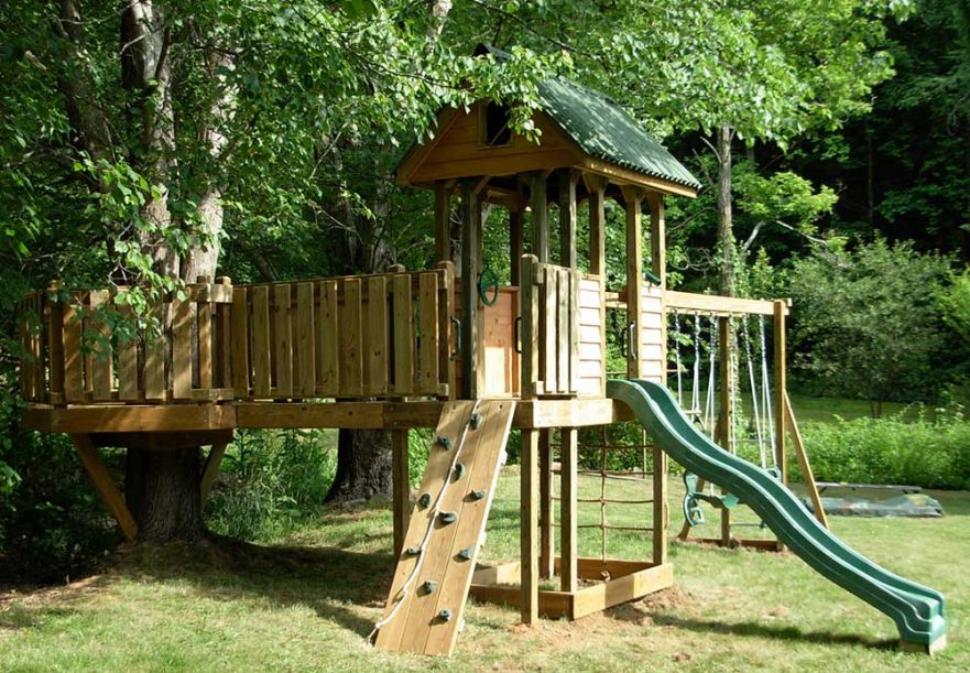 Backyard Play Set with Tree Deck