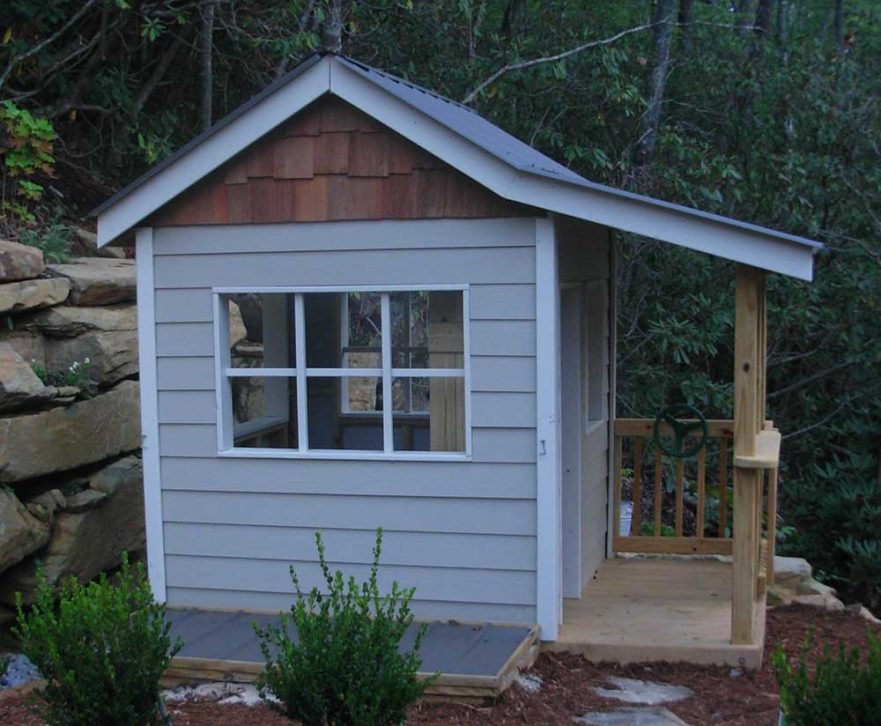 Residential Playhouse Replica with Covered Sandbox