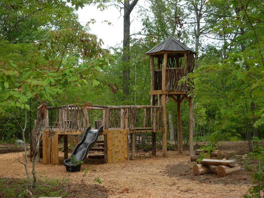Natural Wood Playground at Rock Ridge Park