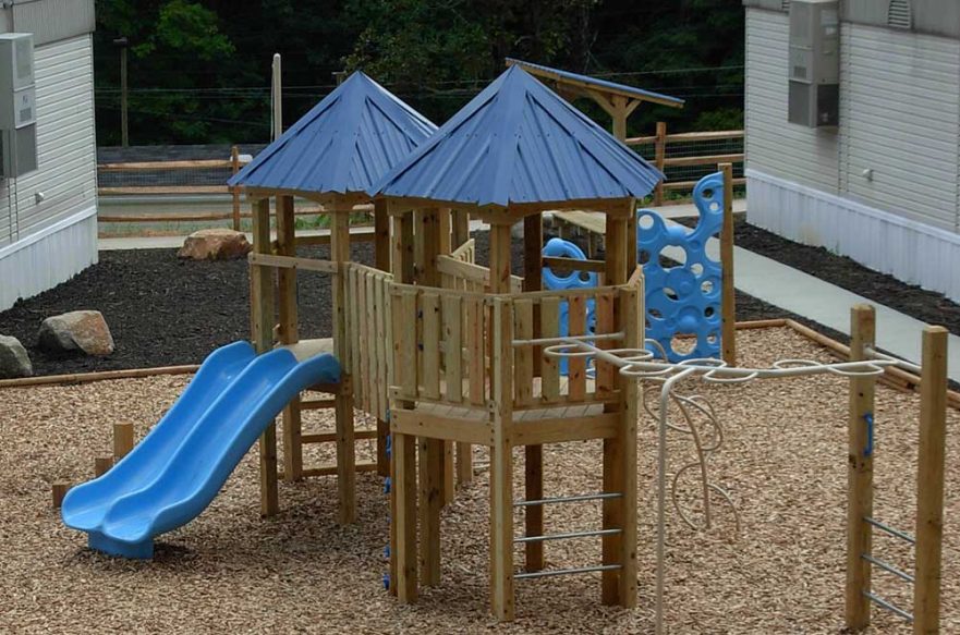 Playground Double Slides Monkey Bars Lake Lure