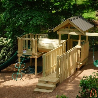 Photo of Playground Built on Steep Hill